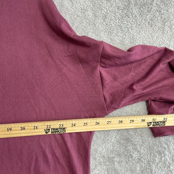 NEW Felina Women's L Long Sleeve Burgundy Knit Top Loose Fit - Picture 5 of 9